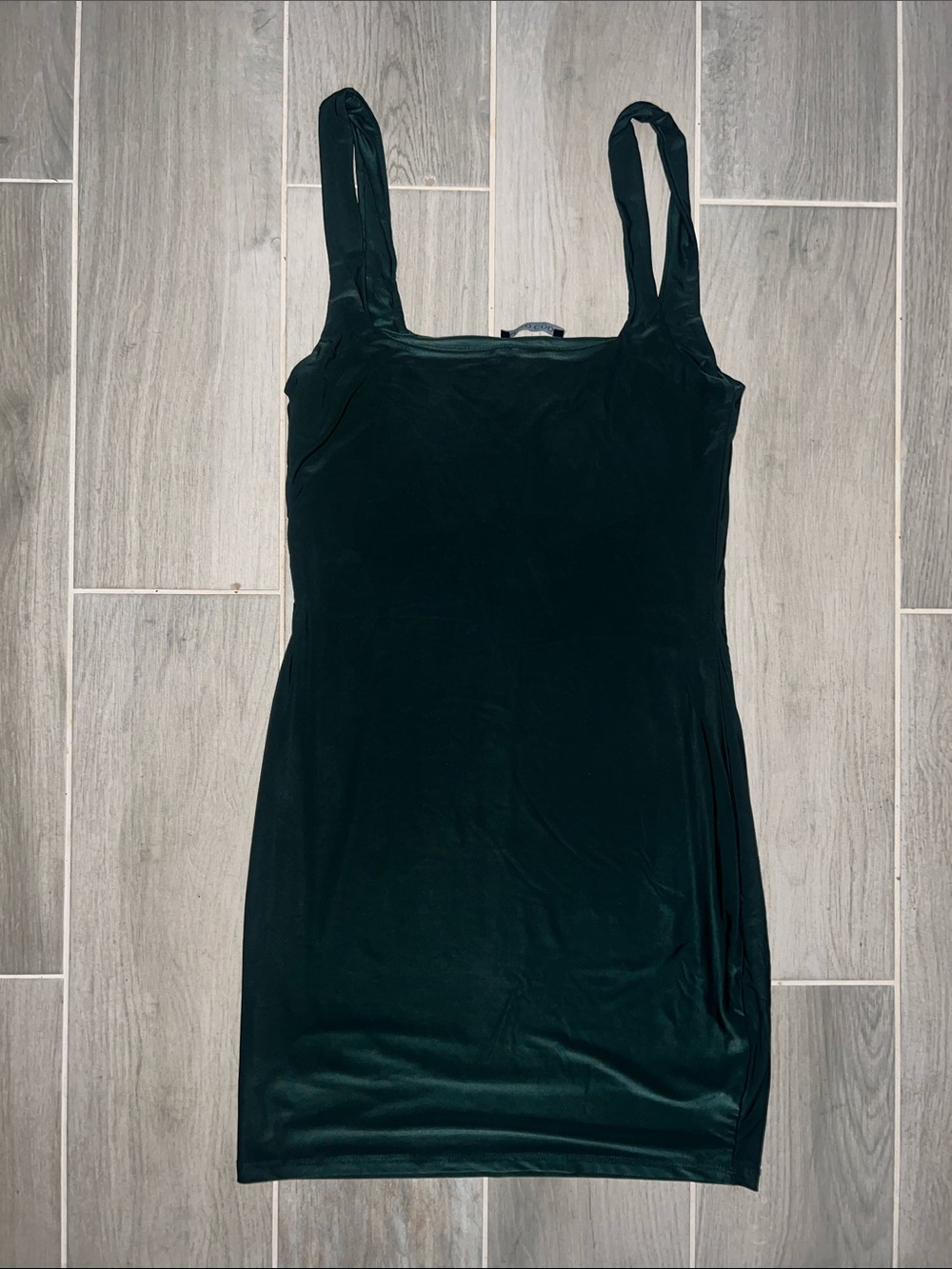 Mind Code Dark Green Sleeveless Bodycon Dress